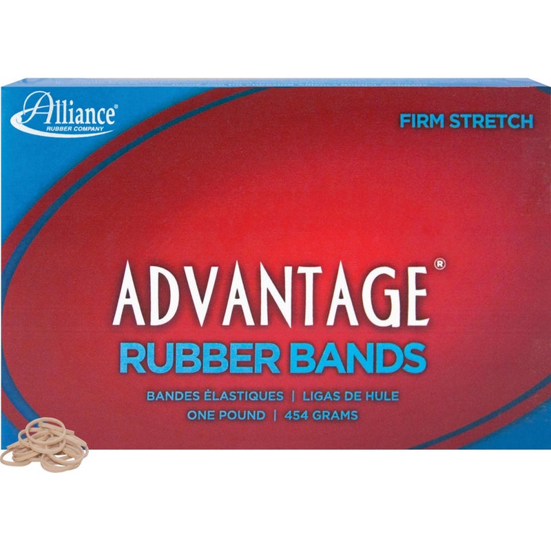 Alliance Rubber 26085 Advantage Rubber Bands Size #8, 1 lb Box Contains Approx. 5200 Bands (7/8" x 1/16", Natural Crepe) , Beige - Image 1